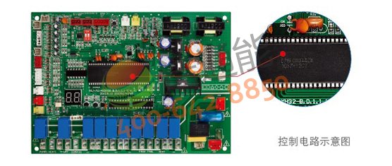 【美的空氣能熱水器3P循環式RSJ-100/M-540V1】先進微電腦控制板,飛思卡爾高速處理芯片