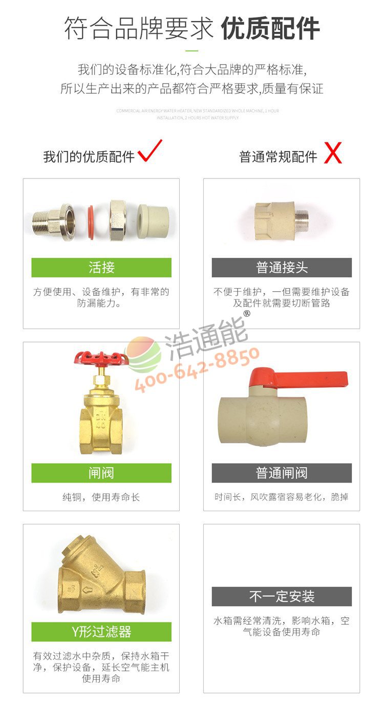 格力商用空氣能熱水器一體機5匹5噸/4噸輔材材質